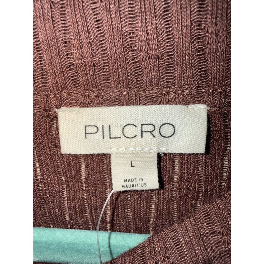 Anthropologie Pilcro Ribbed Long Sleeve Top Brown L - Picture 6 of 8